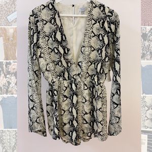 Tobi snakeskin romper